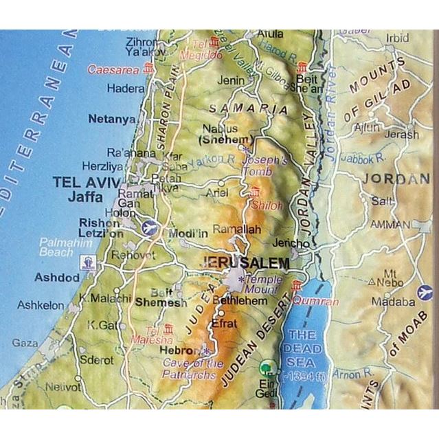Image result for 3d map of israel